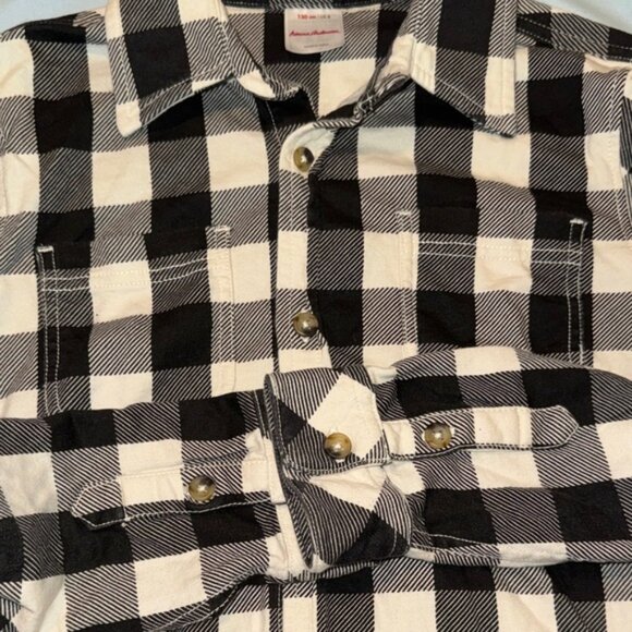 Hanna Andersson Black and White Plaid Shirt - Picture 4 of 4